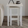 Hanah Home Gina 2 Juego de Mesas Auxiliares Blanco y Travertino
